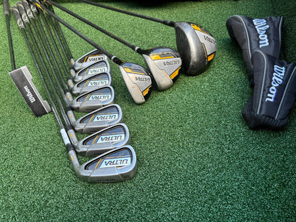 Wilson Ultra High Launch Complete Golf Set – 5–SW Irons, Matching Woods, Putter & Wilson Stand Bag