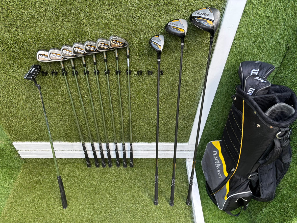 Wilson Ultra High Launch Complete Golf Set – 5–SW Irons, Matching Woods, Putter & Wilson Stand Bag
