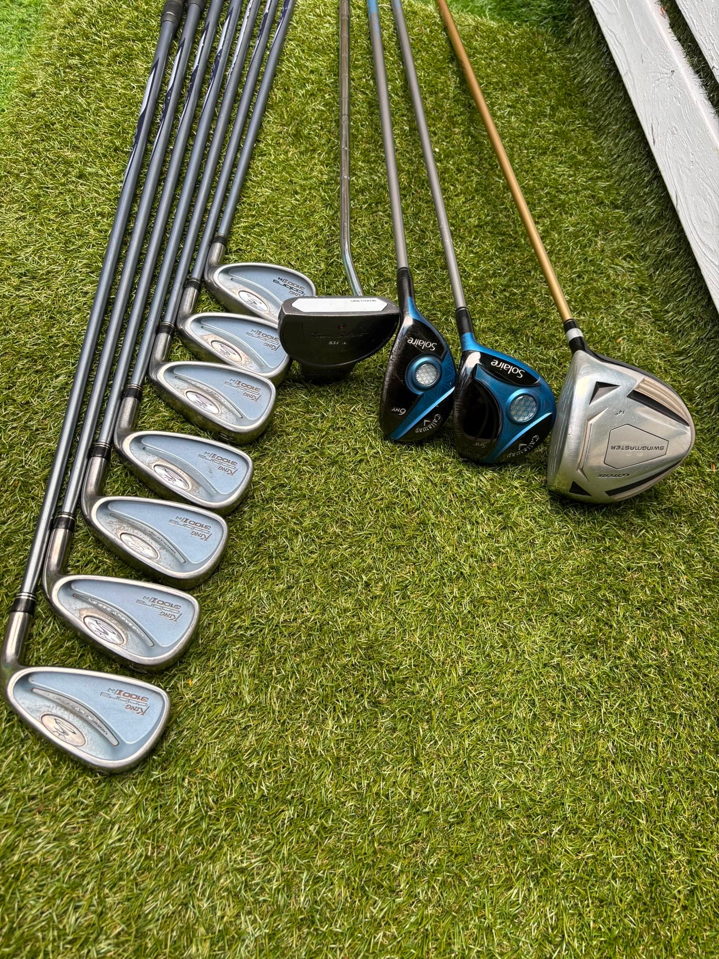 Cobra 3100 I/H Ladies Graphite Irons, Callaway Solaire Woods & RAM Force Cart Bag
