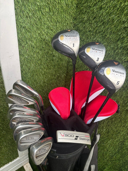 🔥 Wilson Ultra Irons + Vantage Vision Woods + Slazenger Putter