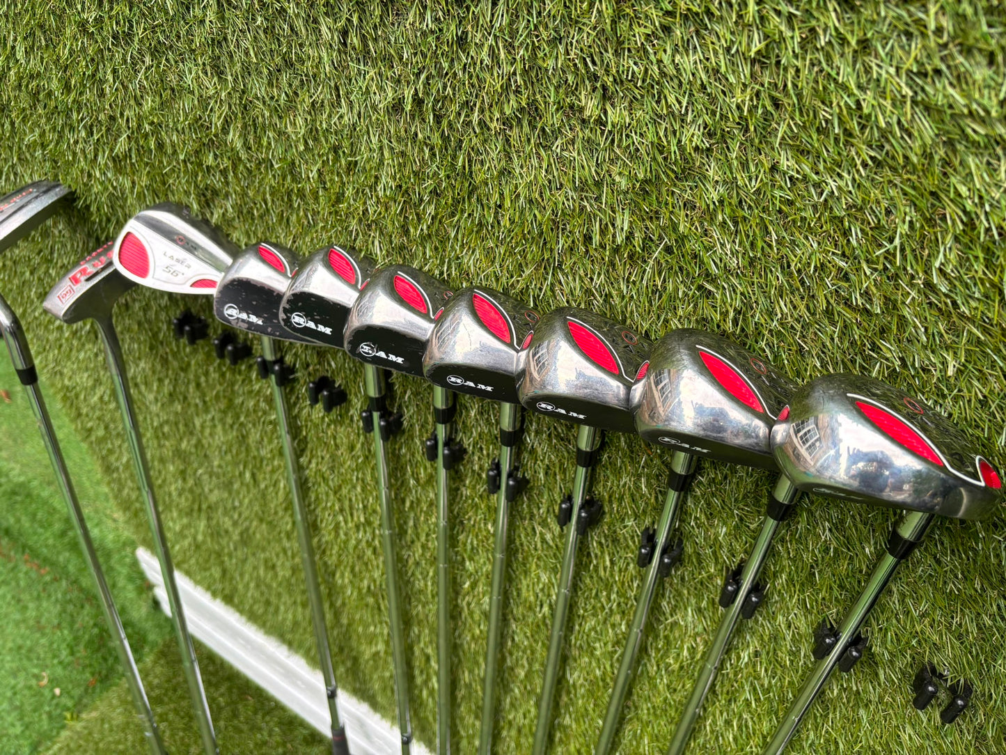 RAM Laser Hybrid Iron Set with GX7 Driver Wood, Steelhead Plus Woods & Powakaddy Bag