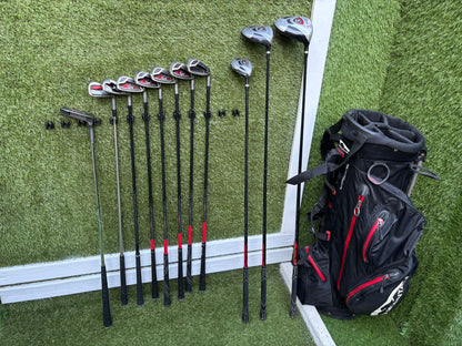🔥 Wilson 1200 Plus Irons (5–SW) + Driver / 3 Wood / Hybrid + Cleveland Wedge + Waterproof Sun Mountain Bag