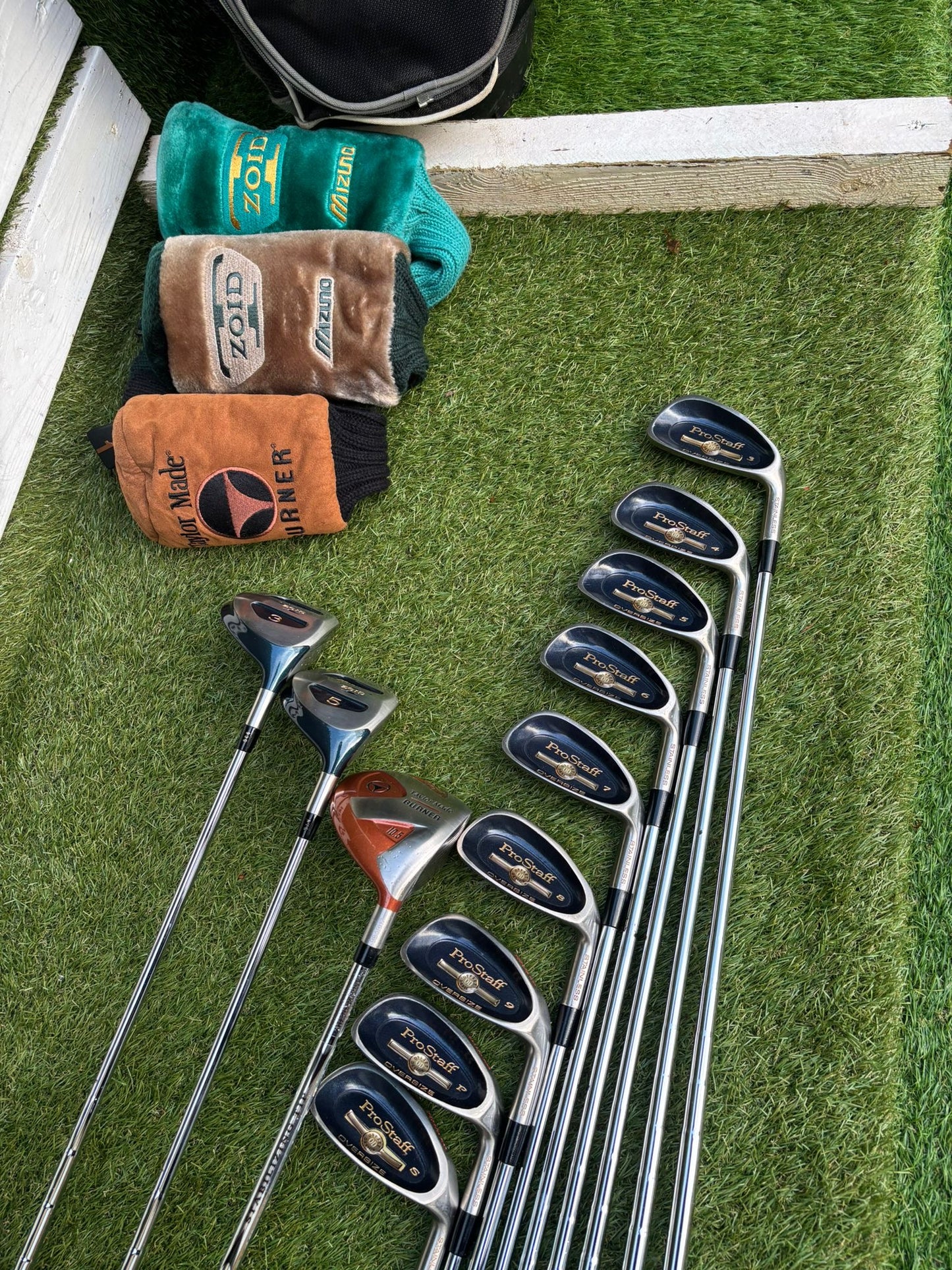 Wilson ProStaff Oversize 3–SW + New & Unused Woods + Howson Putter + Nike Bag (13-Piece Set)