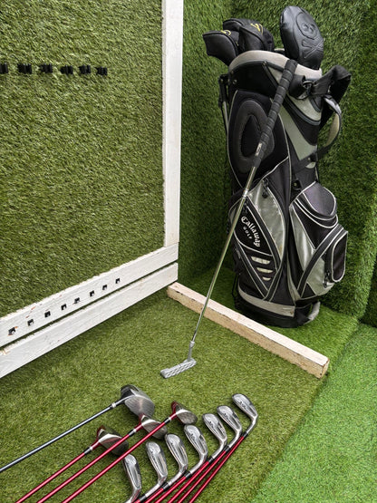 Golden Bear Irons + Xs Tech Woods + Donnay Driver + Callaway Stand Bag – 12-Club Golf Set