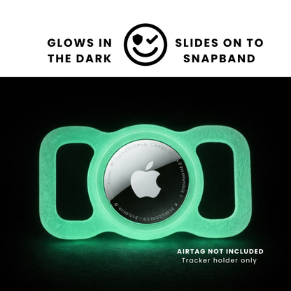 Glow-in-the-Dark AirTag Holder for Snap Bands, Kids Safe