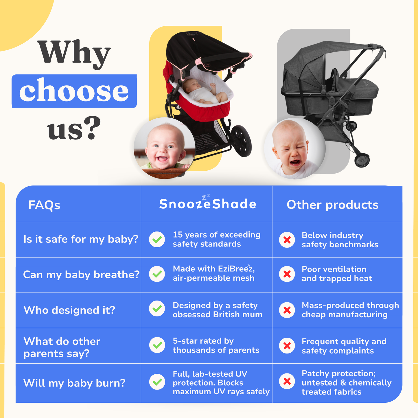 SnoozeShade Original: sun and sleep shade for carrycots, prams and bassinets