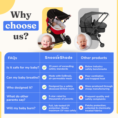 SnoozeShade Original: sun and sleep shade for carrycots, prams and bassinets
