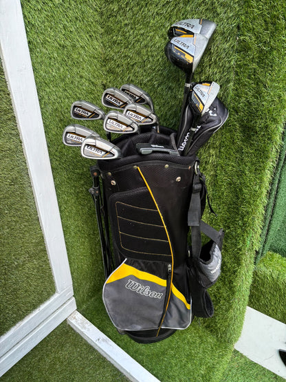 Wilson Ultra High Launch Complete Golf Set – 5–SW Irons, Matching Woods, Putter & Wilson Stand Bag