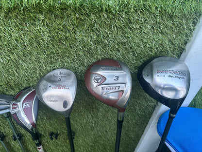 Ryder Z-40 Irons + Ben Sayers Power Pact Driver + Woods + RAM FXi Hybrid + Stowamate Bag (14 Clubs)