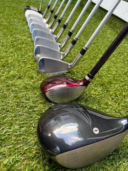 Slazenger Iron-Woods, Nike Driver, Wilson Fairway Wood, Voodoo Daddy Putter & Stand Bag