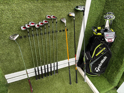 Callaway GBB Epic Adjustable Driver + TaylorMade Burner Irons (4–SW) + Ping i15 Hybrid + r7 Draw 5 Wood + Odyssey Marxman Putter