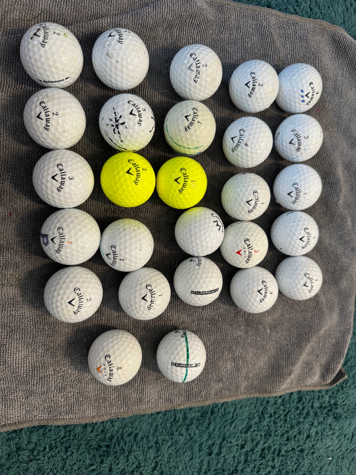 Callaway Golf Balls X27 - Good Condition Mixed Bag