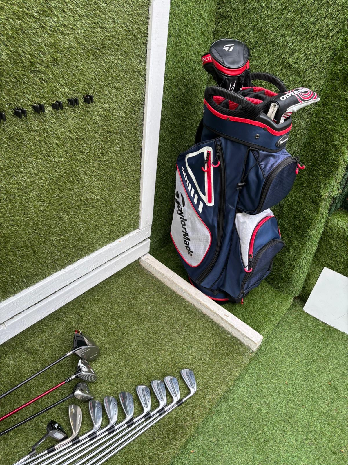 TaylorMade Tour Preferred MC Irons (4–PW) + Burner Driver, R9 Fairway, Callaway Hybrid, Ping Cadence Putter & TaylorMade Bag