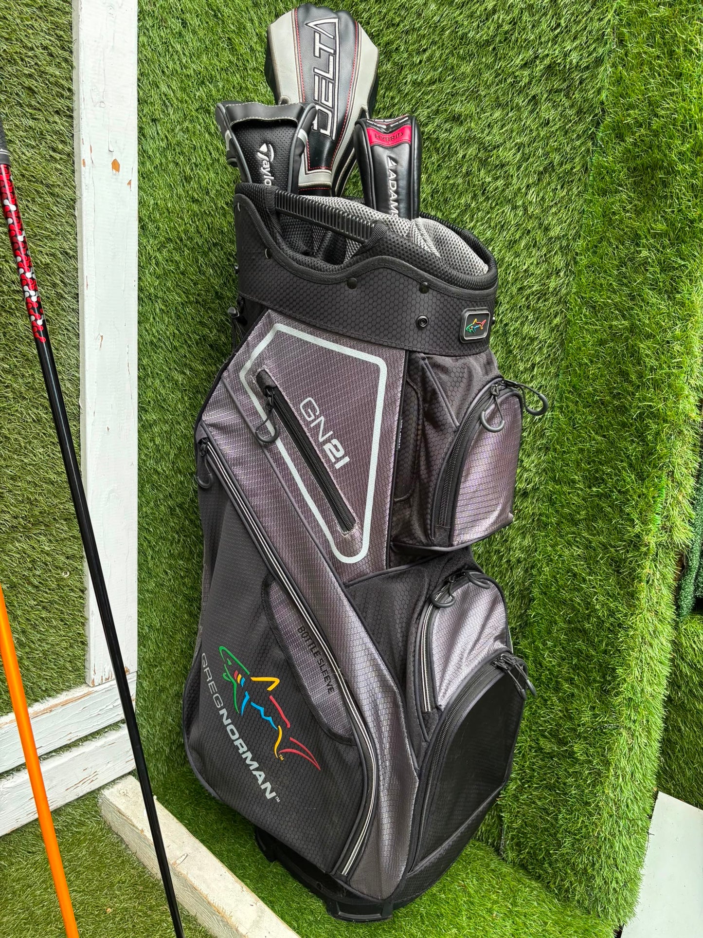 Benross Delta X Irons, Delta Driver, Adams Idea Pro Hybrid, Mizuno M-Craft IV, Vokey SM6 & Greg Norman Cart Bag