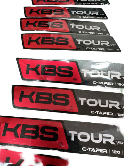 KBS Tour C-Taper 120 Stiff Shaft Labels x11 Read Description