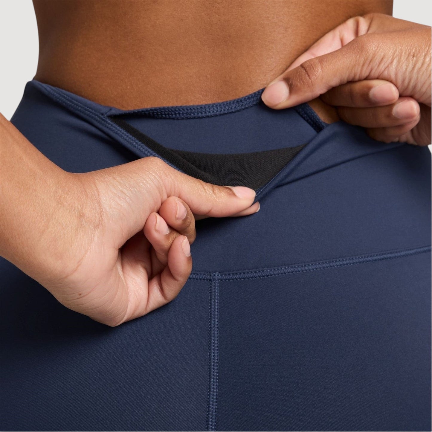 Women's High Rise Training Leggings 7/8 - Grey Blue / Violet