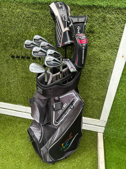 Benross Delta X Irons, Delta Driver, Adams Idea Pro Hybrid, Mizuno M-Craft IV, Vokey SM6 & Greg Norman Cart Bag