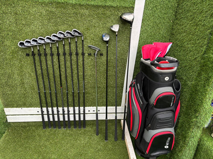 John Letters Trilogy T5 Graphite Iron Set + Woods & Motocaddy Bag