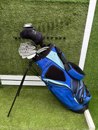 Nicklaus Linear Dynamics Golf Set with Snake Eyes Maraging Steel Driver, Matching Woods & Stand Bag