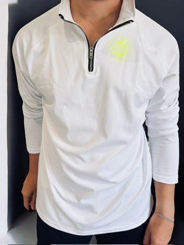 PERFORMANCE 1/4 ZIP ACE TOP - WHITE