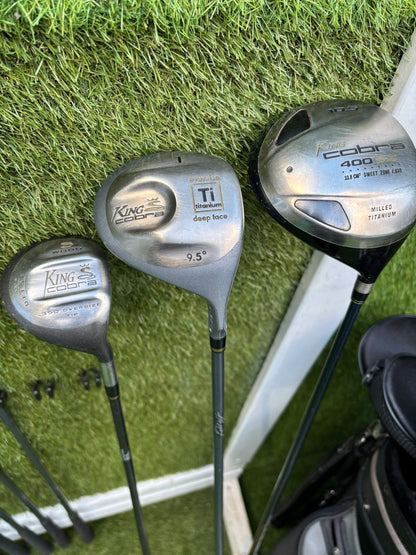 King Cobra II Oversize Irons (3–SW) + Cobra Woods + Ping Anser Putter + Nike Golf Bag Free P&P