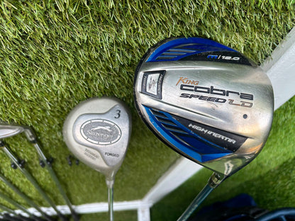 PowerBilt TPS 7.0 Irons, Cobra Driver, Slazenger 3 Wood & TaylorMade Cart Bag – Complete Golf Package