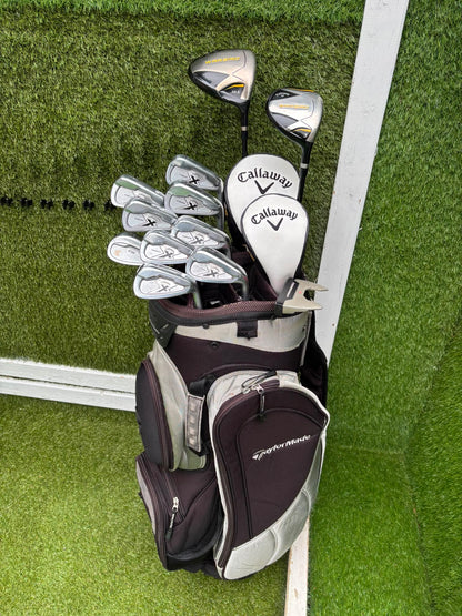 Callaway X Forged Irons, Callaway Warbird Woods, Cleveland CG16 Wedge & TaylorMade Cart Bag