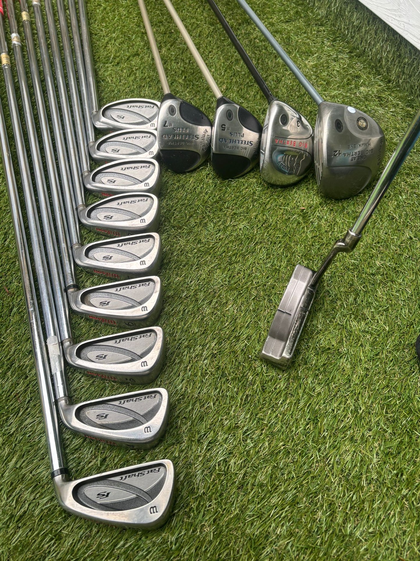 Callaway Big Bertha Woods + Wilson FatShaft Irons + Stand Bag (14 Clubs)