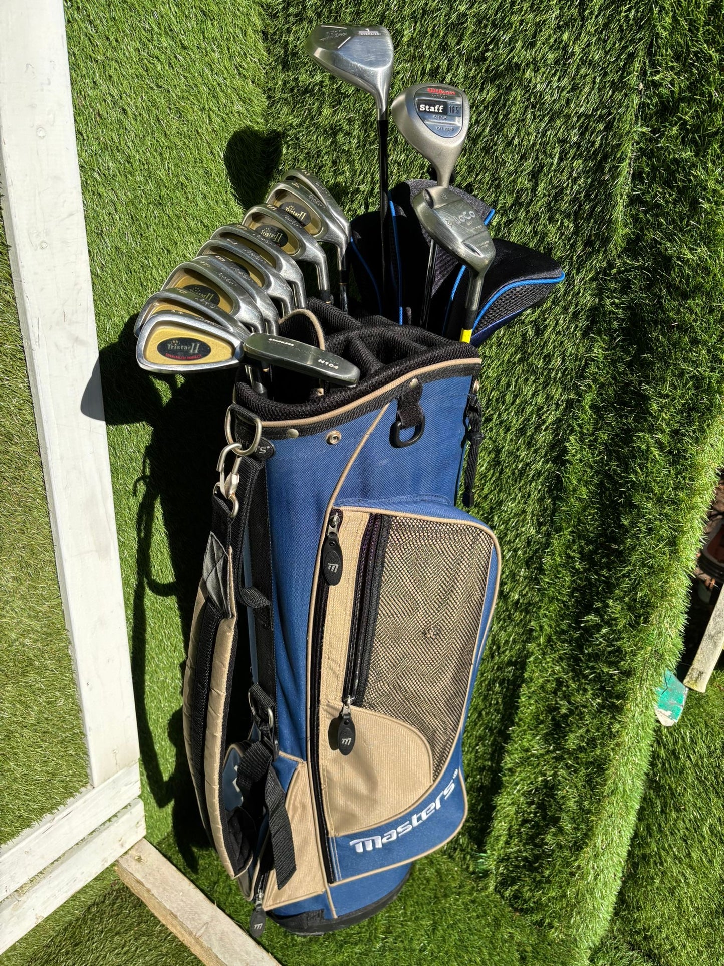 Tristar II 3–SW Irons + RAM FX Driver + Wilson Staff Cleek + Masters Stand Bag – 13 Clubs