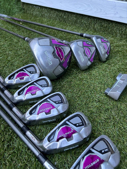 🔥 Wilson Stretch XLS Ladies Set (7–SW) + Driver / 5 Wood / Hybrid + Matching Bag