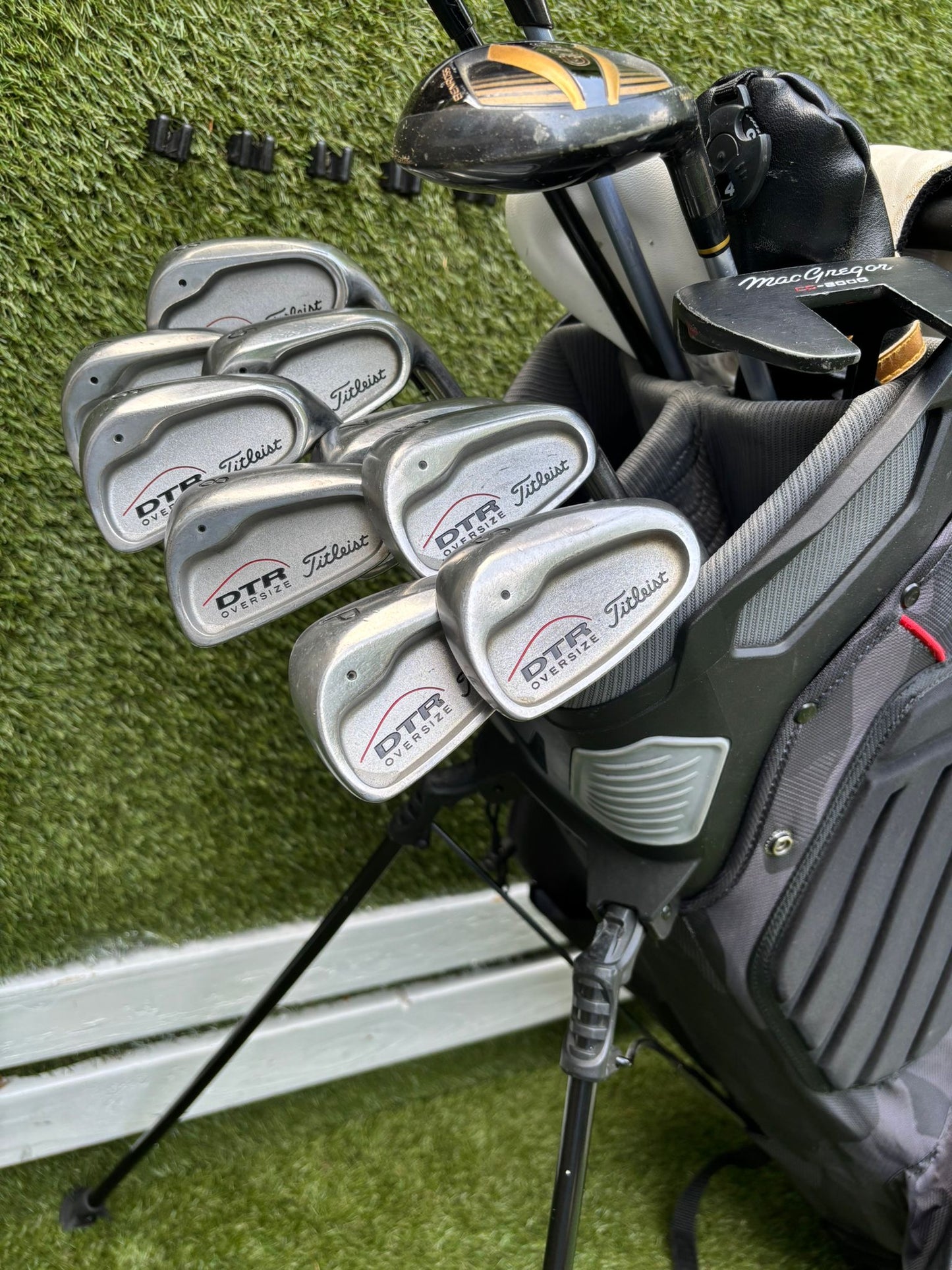 Titleist DTR Oversize Irons, PING G2 Fairway Wood & Callaway Stand Bag Golf Set