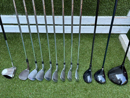 Callaway Apex DCB Irons, Mizuno Driver, Odyssey Lab Putter & TaylorMade Team Tour Cart Bag