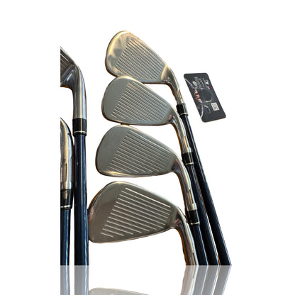 Taylormade Stunning Sim 2 Max Irons Set Left Handed Graphite Shafts Reg Flex 5-PW & SW Recently Fitted Grips