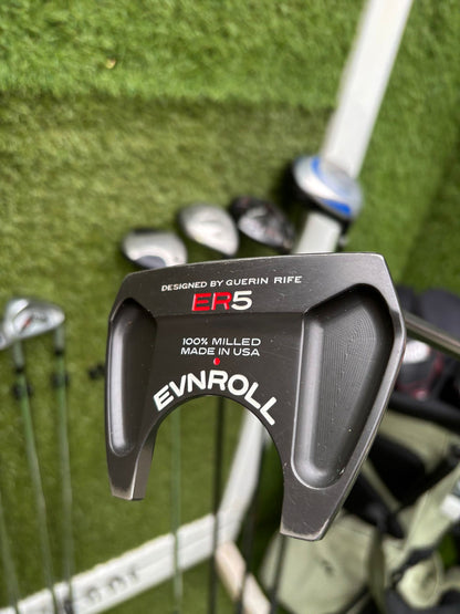 Ping i25 Irons, EVNROLL ER5 Putter, Mizuno S18 56°, Mizuno Zoid Hybrid, Mixed Woods & J.Lindeberg Stand Bag – 11 Clubs