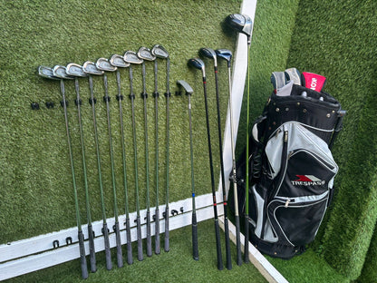 Slazenger Offset Driver + Ben Hogan Hybrids + Micuno Irons + Dunlop Putter + Trespass Bag (14 Clubs)