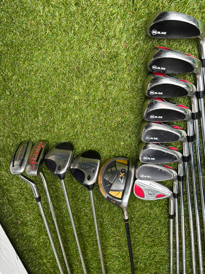 RAM Laser Hybrid Iron Set with GX7 Driver Wood, Steelhead Plus Woods & Powakaddy Bag