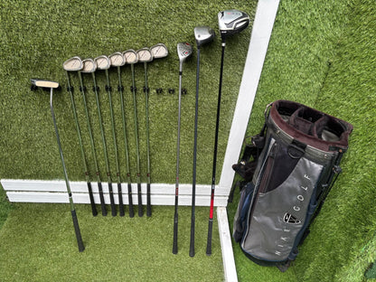 Left-Handed Complete Golf Set – Regal Pro Orbit Irons, PING i15 Hybrid, Callaway Steelhead III & Nike Stand Bag