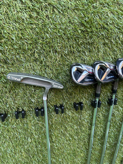 TaylorMade M2 6–SW Irons, R1 Driver, Cobra 3 Wood, Rescue Hybrid, PING Putter & TaylorMade Bag