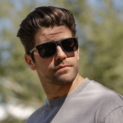 JACOB Rectangular Classic Men's Sunglasses in Jade Black by WMP Eyewear