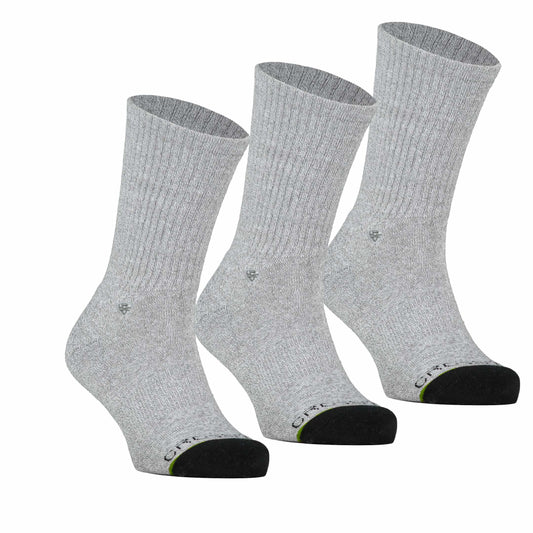 3-pack: Original Men's 12" Crew Socks - Grey Marle