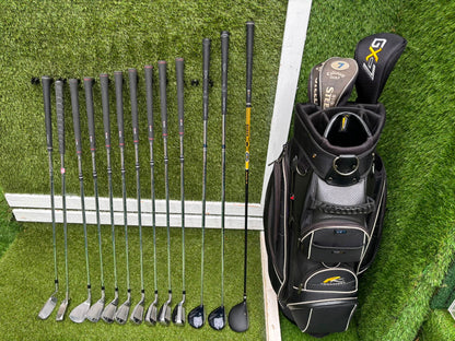 RAM Laser Hybrid Iron Set with GX7 Driver Wood, Steelhead Plus Woods & Powakaddy Bag