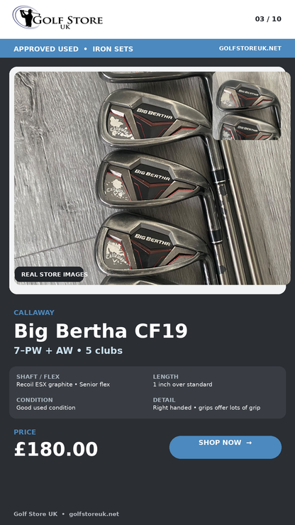 Callaway Big Bertha CF19 Irons 7-PW AW (5 clubs) Right Handed