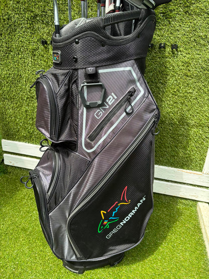 Benross Delta X Irons, Delta Driver, Adams Idea Pro Hybrid, Mizuno M-Craft IV, Vokey SM6 & Greg Norman Cart Bag