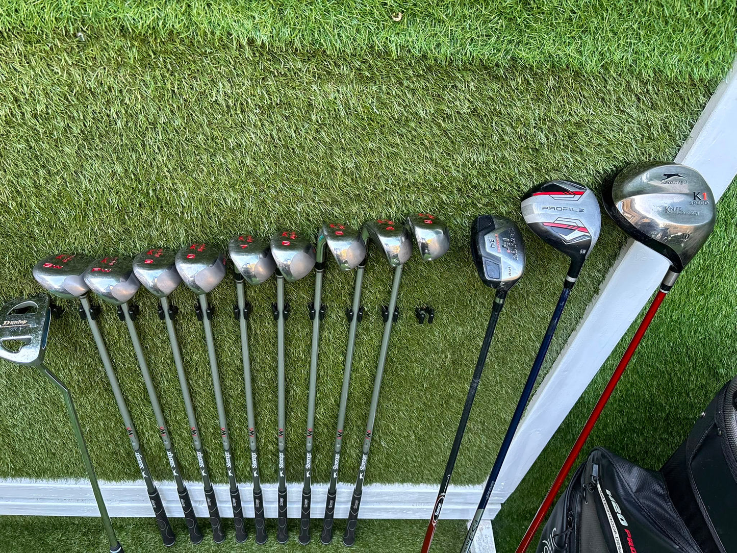 Slazenger Big Eze Complete Golf Package – Wilson 5 Wood, Hybrid, Dunlop Putter & Stromberg H2O Proof Waterproof Bag