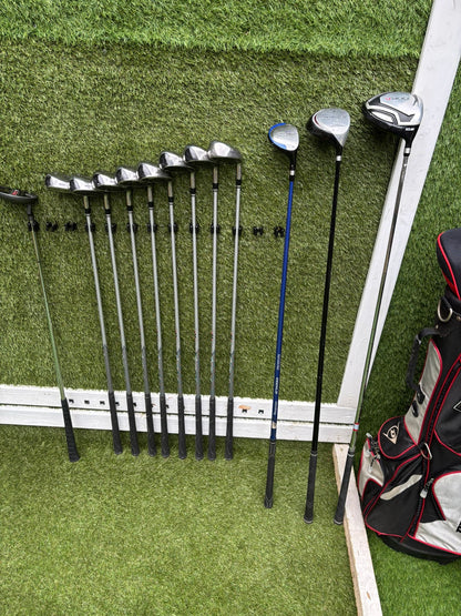 Slazenger Big Ezee Iron-Wood Golf Set V300 Driver Hybrid Stand Bag Free P&P