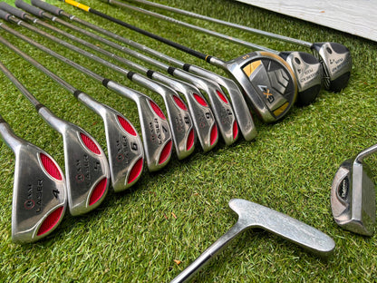 RAM Laser Hybrid Iron Set with GX7 Driver Wood, Steelhead Plus Woods & Powakaddy Bag