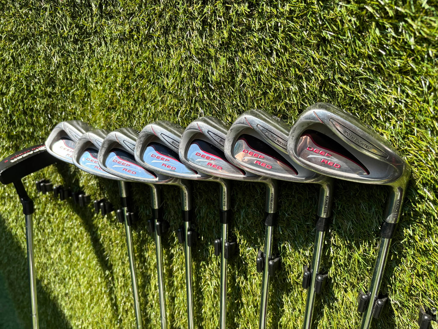 Wilson Deep Red Irons, TaylorMade Burner 3.0 Fairway Wood, Wilson Driver & Brand New Stand Bag