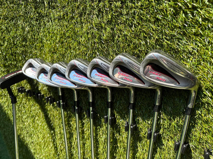 Wilson Deep Red Irons, TaylorMade Burner 3.0 Fairway Wood, Wilson Driver & Brand New Stand Bag