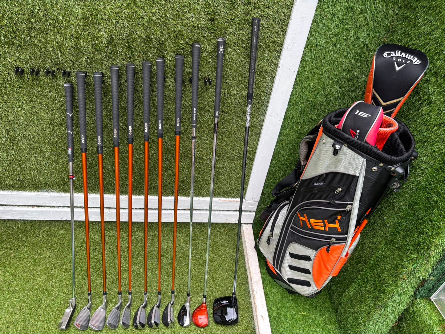 Hippo XXL Golf Set with Callaway FT-i Draw Driver, TaylorMade Rescue & Hex Stand Bag