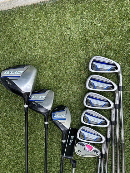 Wilson 1200 TPX Golf Set with Hybrid, Deep Red Wedge & Brand New Stand Bag - Free Delivery